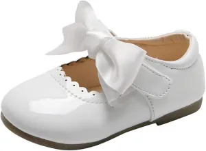 Baby Flower Girl Dress Shoes Patent Bow Mary Jane Ballet Flats Wedding Party School Shoes Toddler Church Shoes