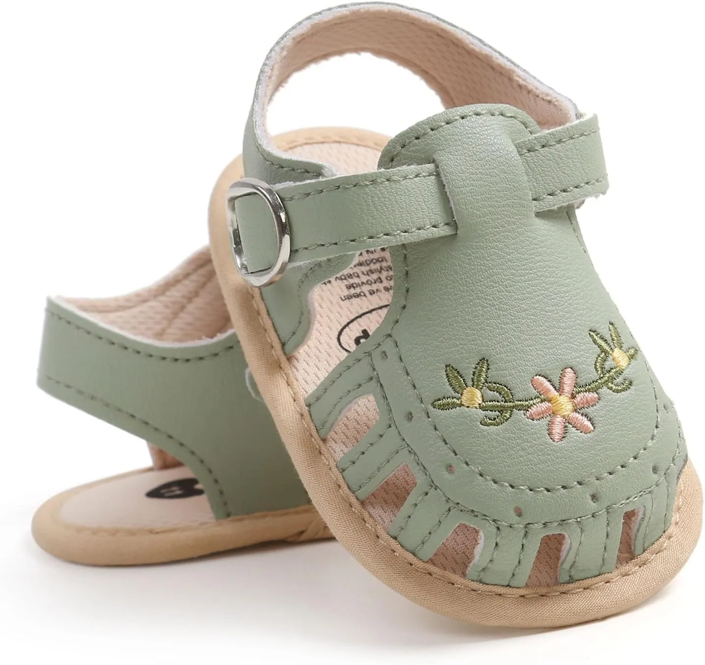 Baby Girls Sandals Summer Flower Flat Shoes Cute Soft Sole Non-Slip Sandals Infant Toddler First Walkers Princess Dress Shoes