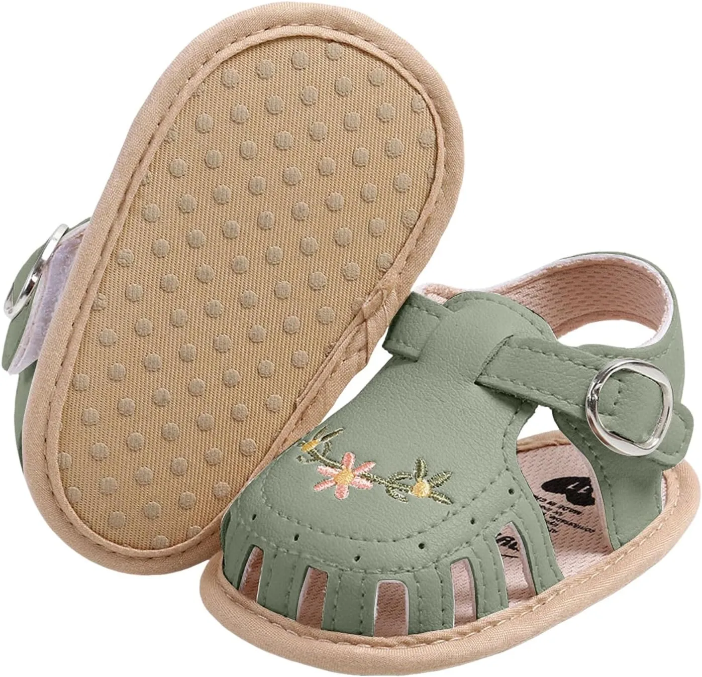 Baby Girls Sandals Summer Flower Flat Shoes Cute Soft Sole Non-Slip Sandals Infant Toddler First Walkers Princess Dress Shoes