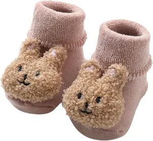 Baby Shoes Toddler Walking Warm Winter Baby Shoes Cartoon Bear Shape Cute Baby Shoes Baby Soft Sole First WaIker