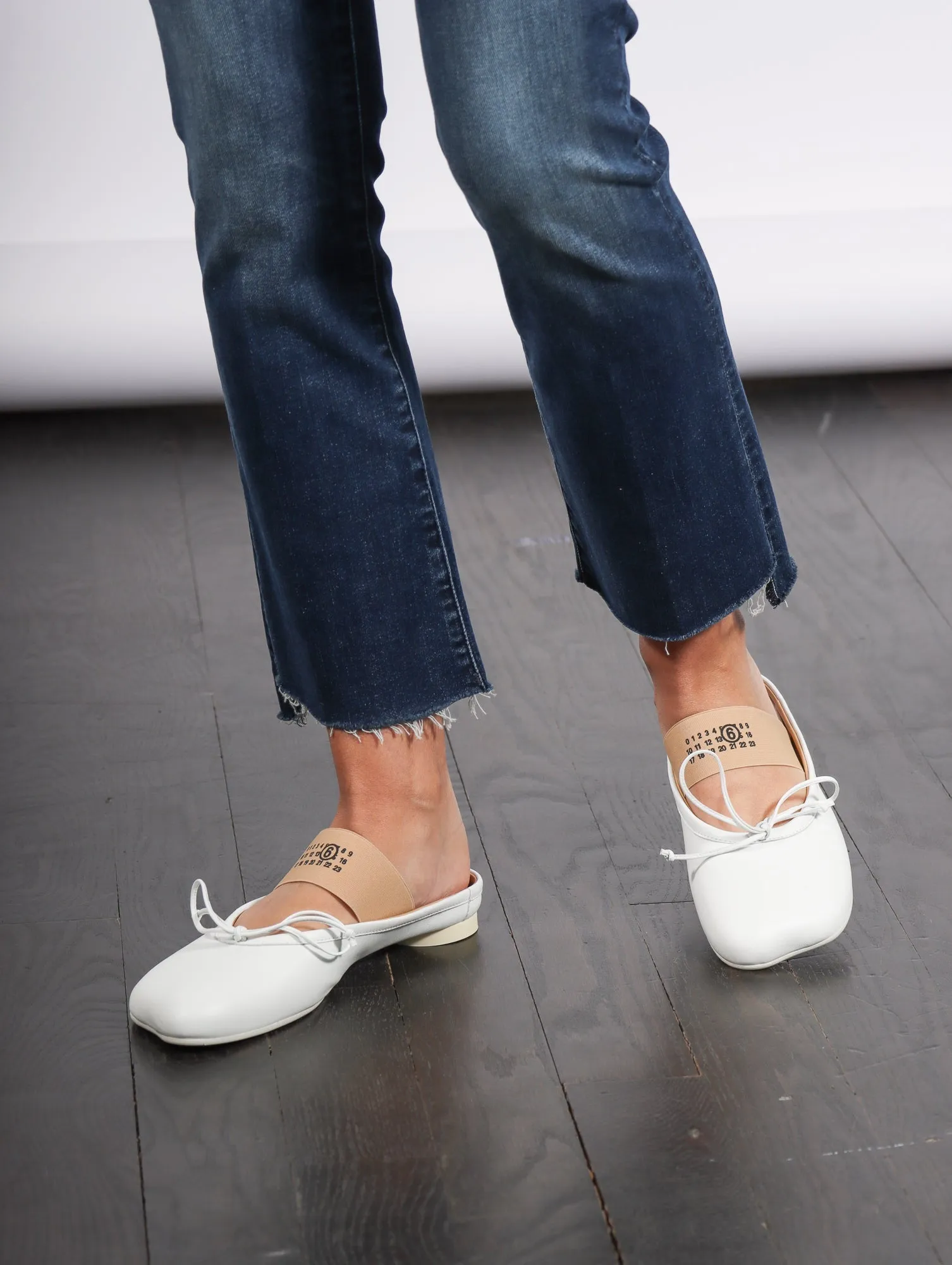 Ballet Slide in Whisper White by MM6 Maison Margiela