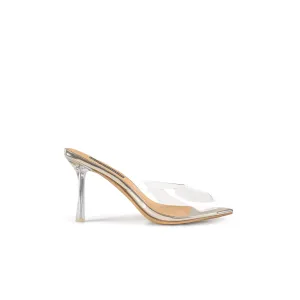Beth Sandal Vinylite & Gold Metallic Leather