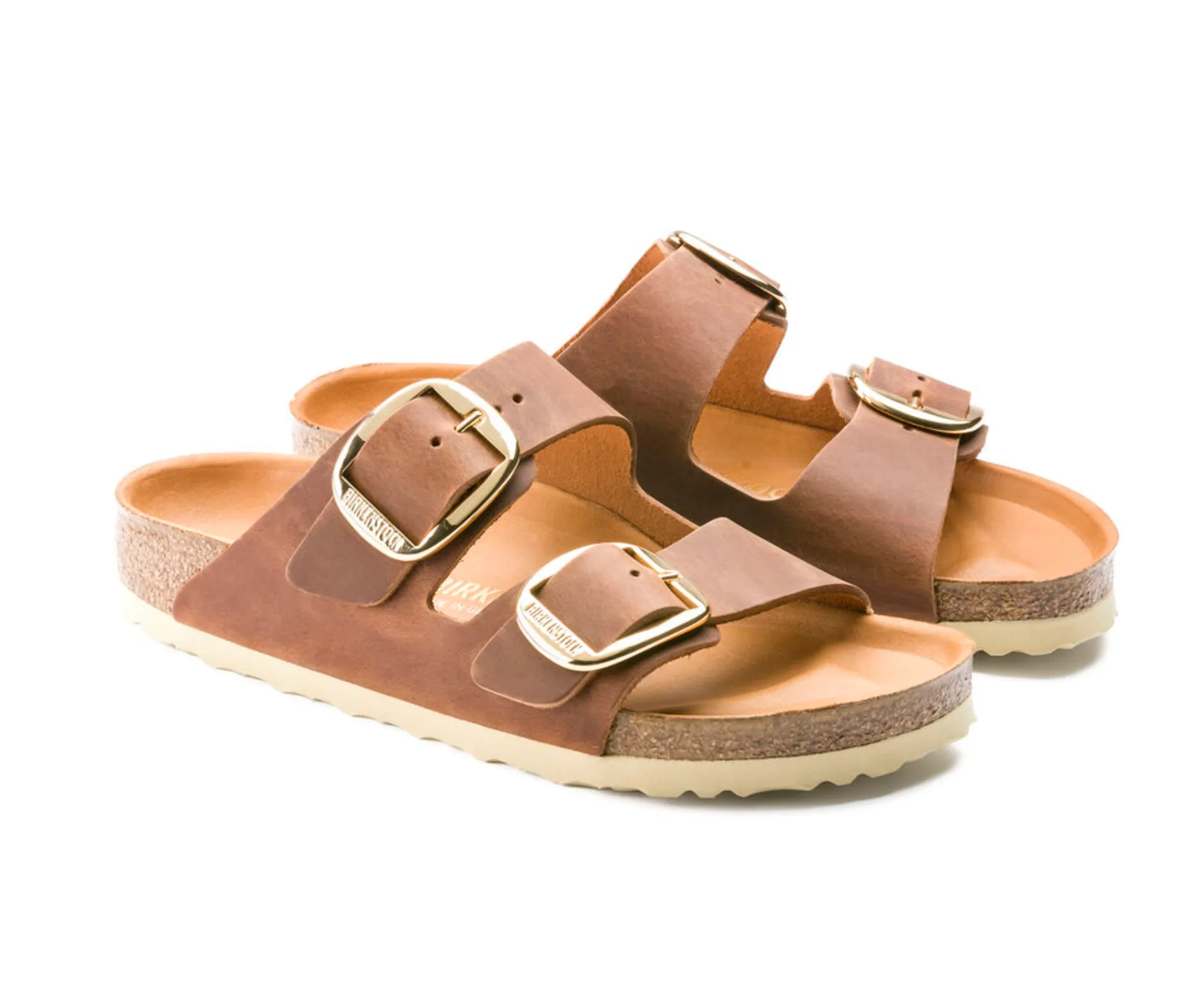 Birkenstocks Arizona Big Buckle - Oiled Leather (Cognac)