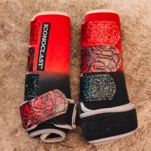 Blooming Rose Custom Leather Strap Iconoclast Boots