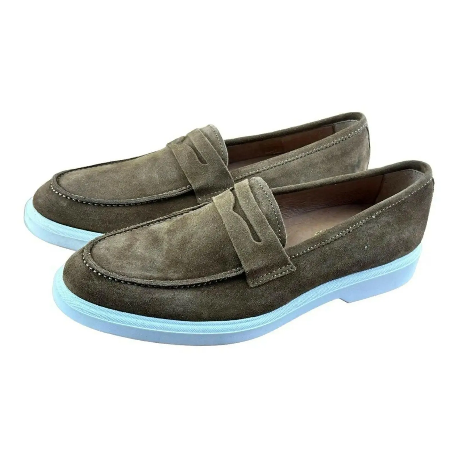 Campanile Collection  311 Tapya  Men's  Shoes loafers suede Withe Tan