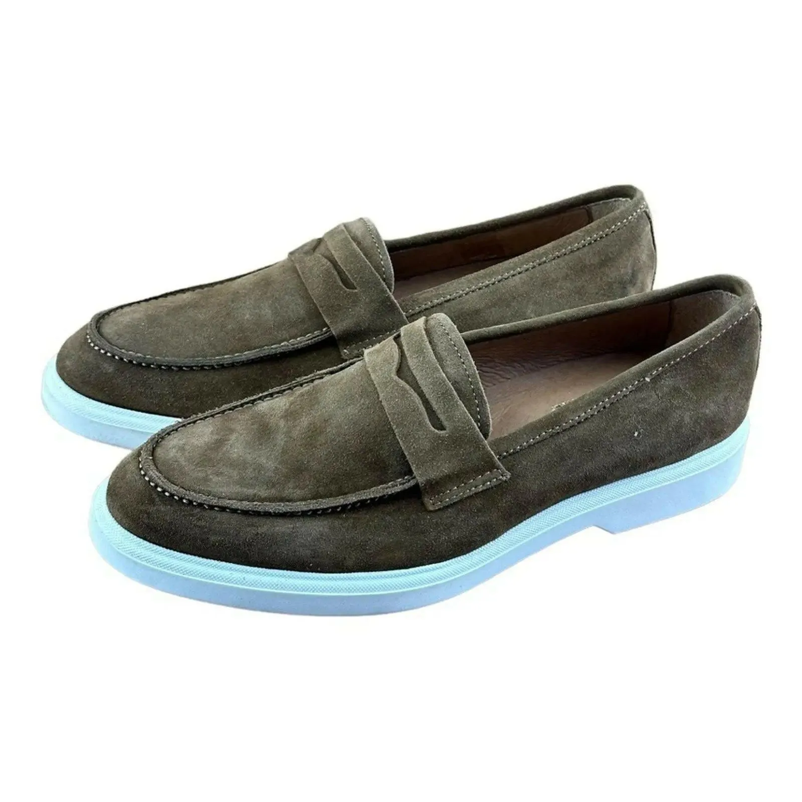 Campanile Collection  311 Tapya  Men's  Shoes loafers suede Withe Tan