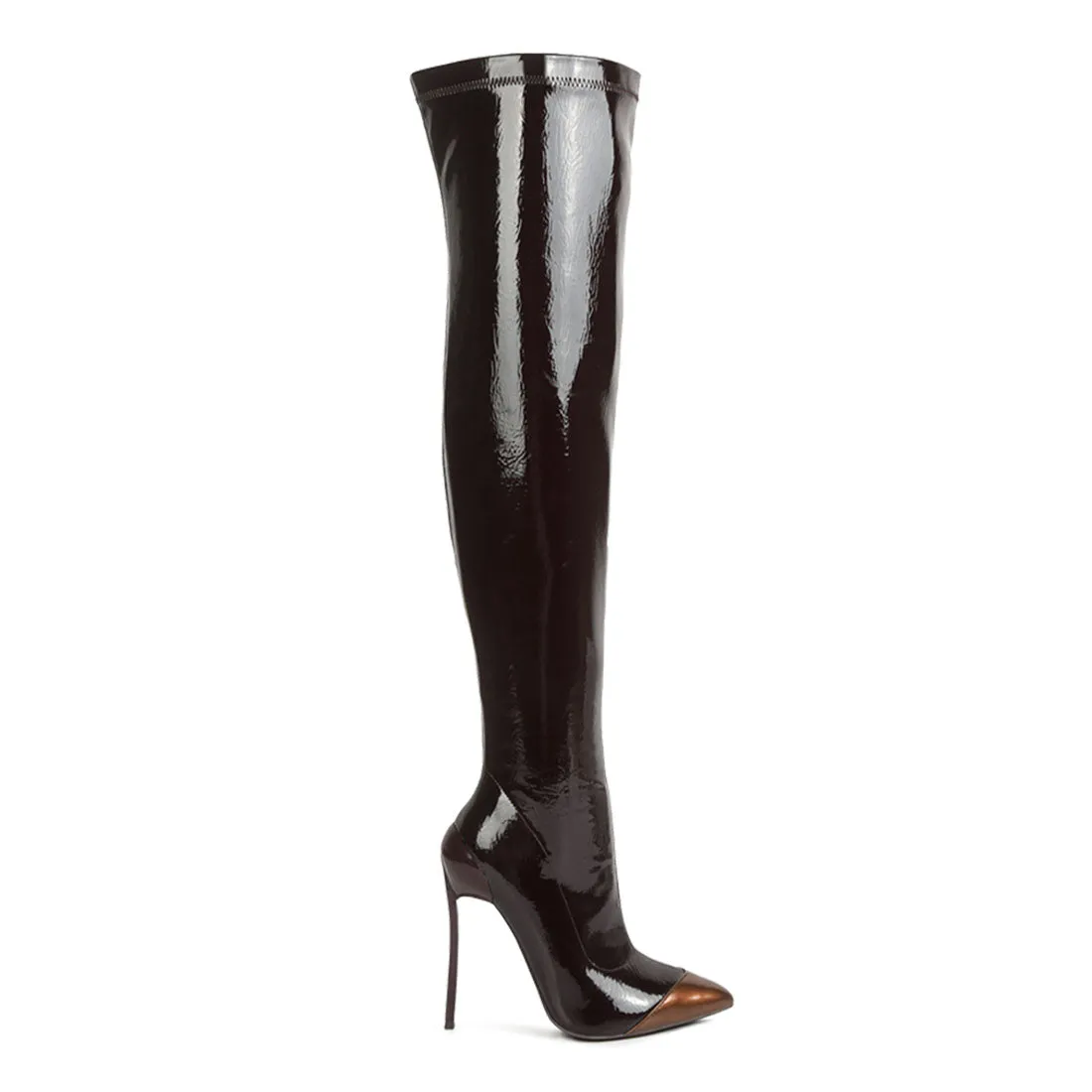 Chimes High Heel Patent Long Boots
