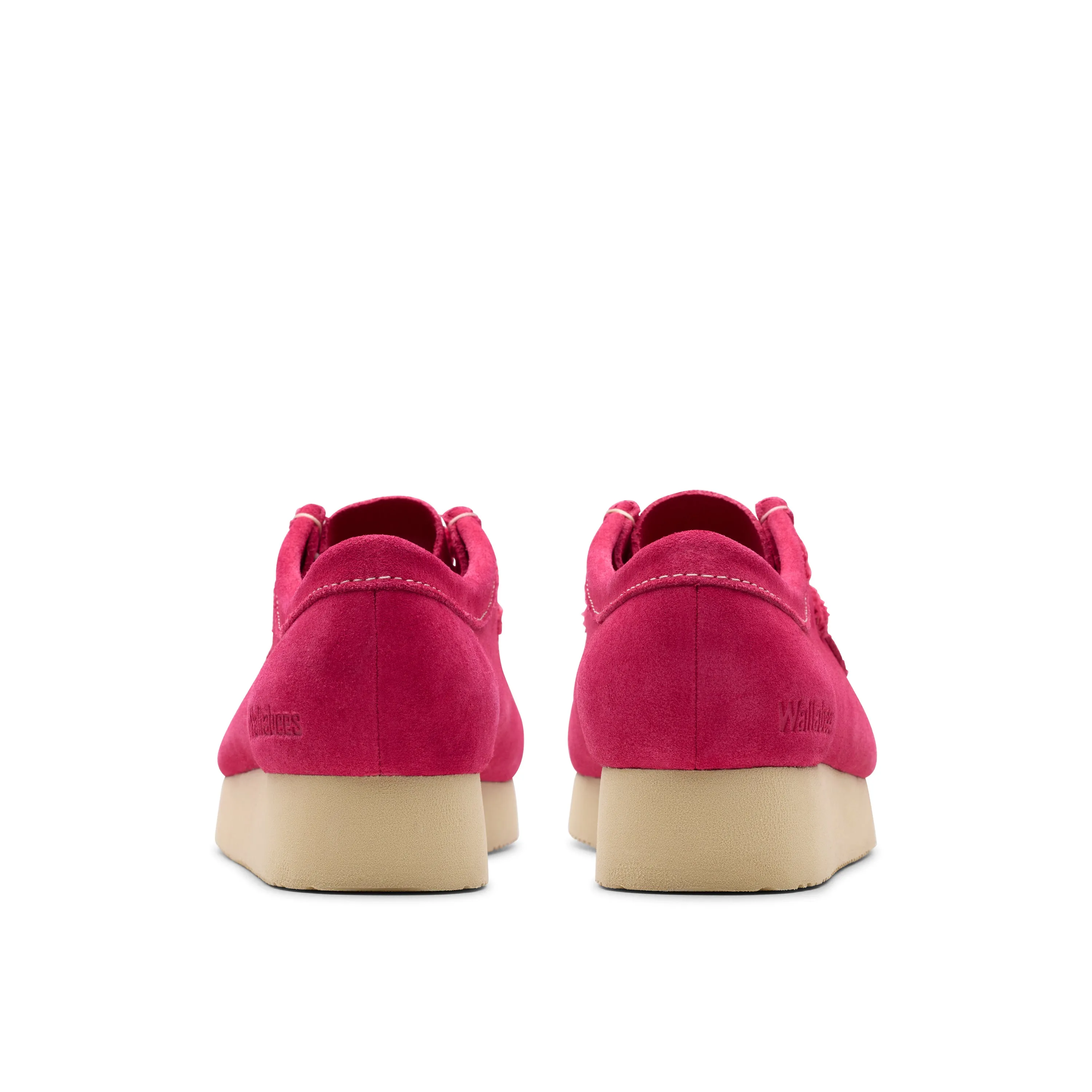 Clarks Original Women's Wallabee. 2604 Bright Pink Suede Made in Vietnam