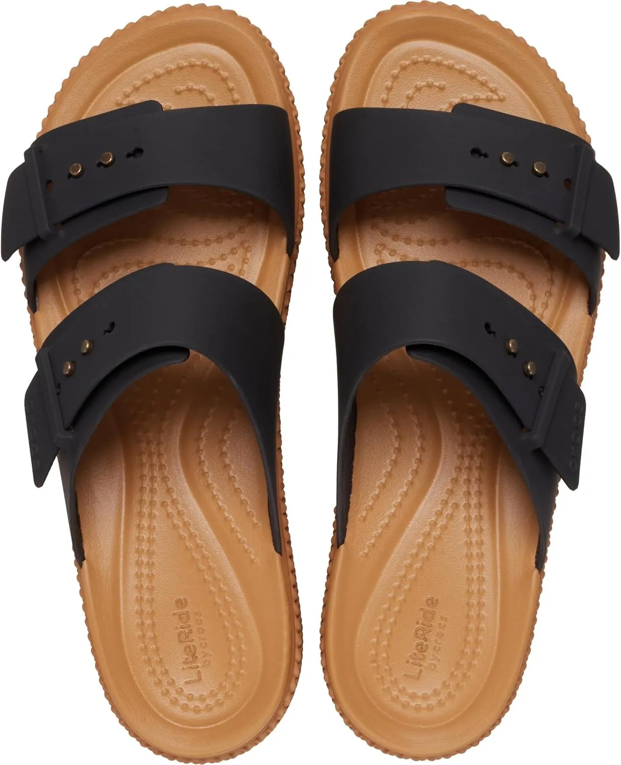 Crocs Womens Brooklyn Buckle Low Wedge