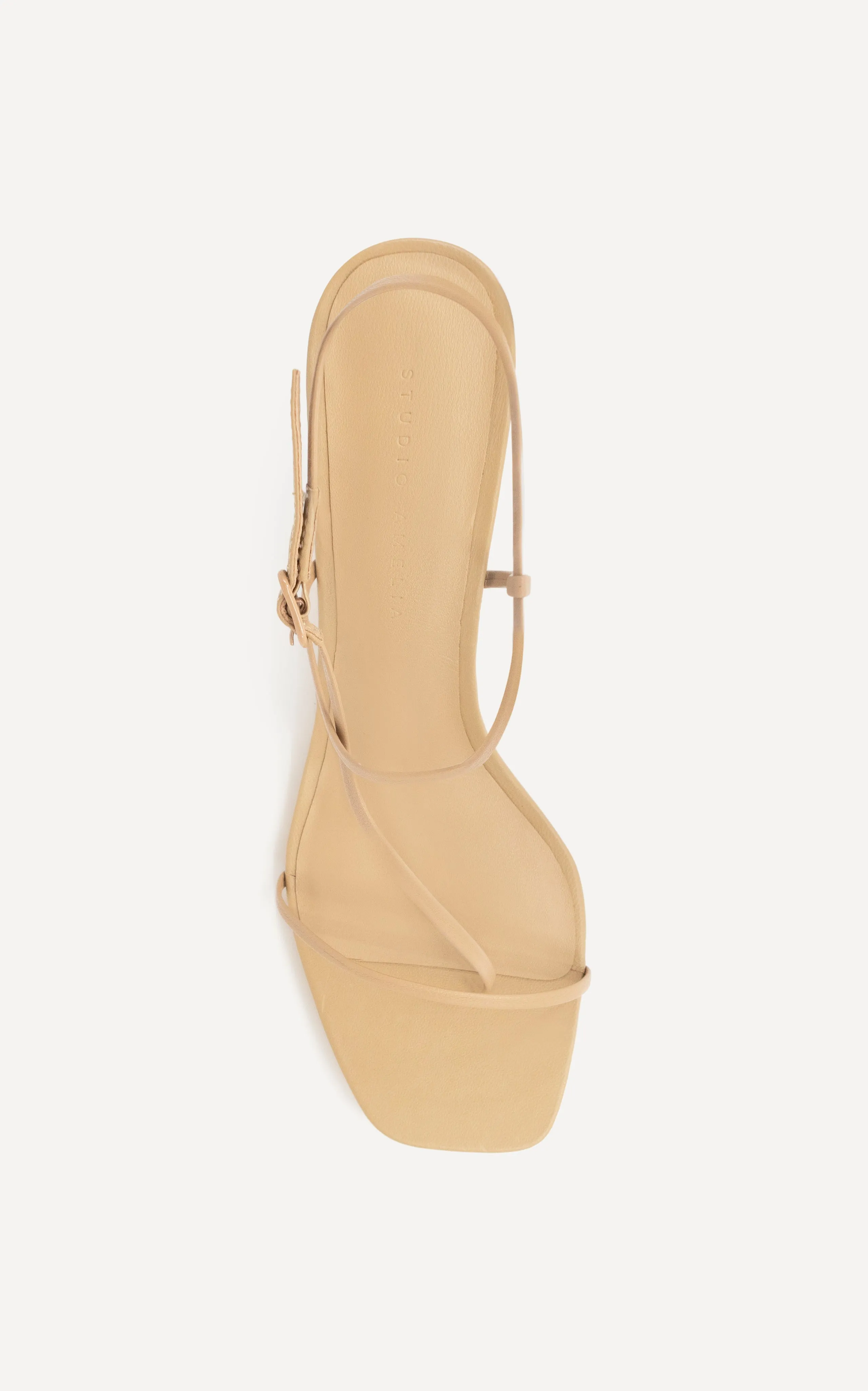 Cross Front 70 Heel | Beige