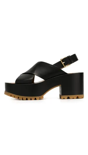 Crossover strap sandals