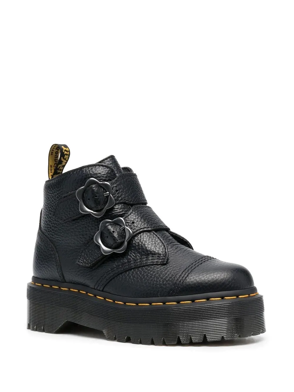 DR. MARTENS DEVON HEART LEATHER PLATFORM BOOTS