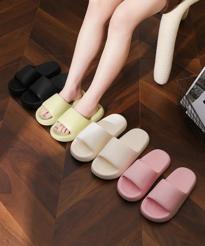Fashion Summer Concise Couple Non-slip Soft Slides Lithe Cosy Sandals Men Women Casual Slippers Ladies' Home Shoes Flip Flops