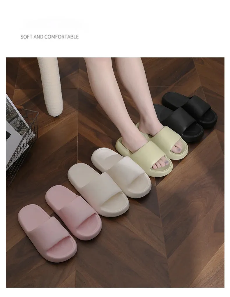Fashion Summer Concise Couple Non-slip Soft Slides Lithe Cosy Sandals Men Women Casual Slippers Ladies' Home Shoes Flip Flops