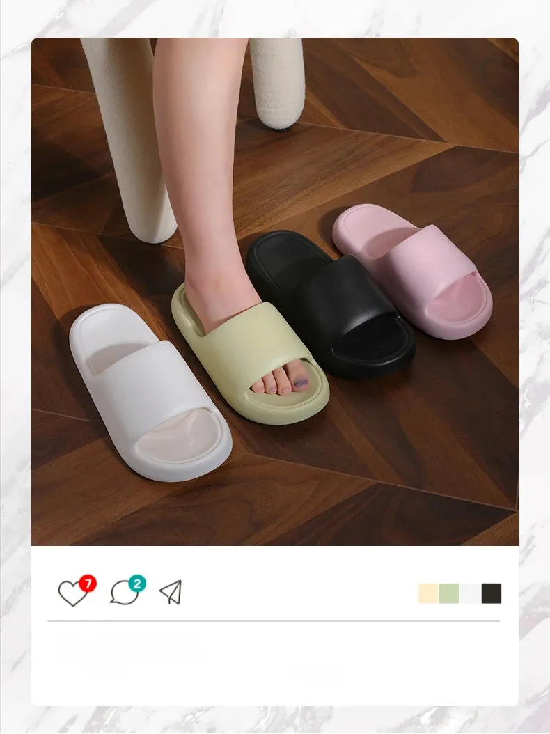 Fashion Summer Concise Couple Non-slip Soft Slides Lithe Cosy Sandals Men Women Casual Slippers Ladies' Home Shoes Flip Flops