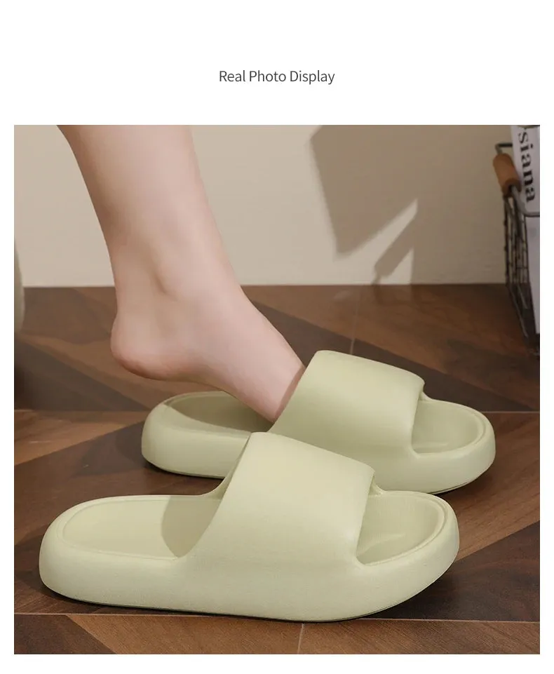 Fashion Summer Concise Couple Non-slip Soft Slides Lithe Cosy Sandals Men Women Casual Slippers Ladies' Home Shoes Flip Flops