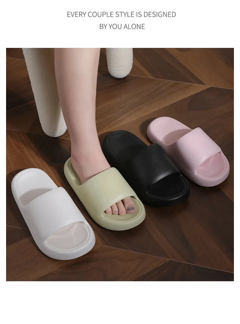 Fashion Summer Concise Couple Non-slip Soft Slides Lithe Cosy Sandals Men Women Casual Slippers Ladies' Home Shoes Flip Flops