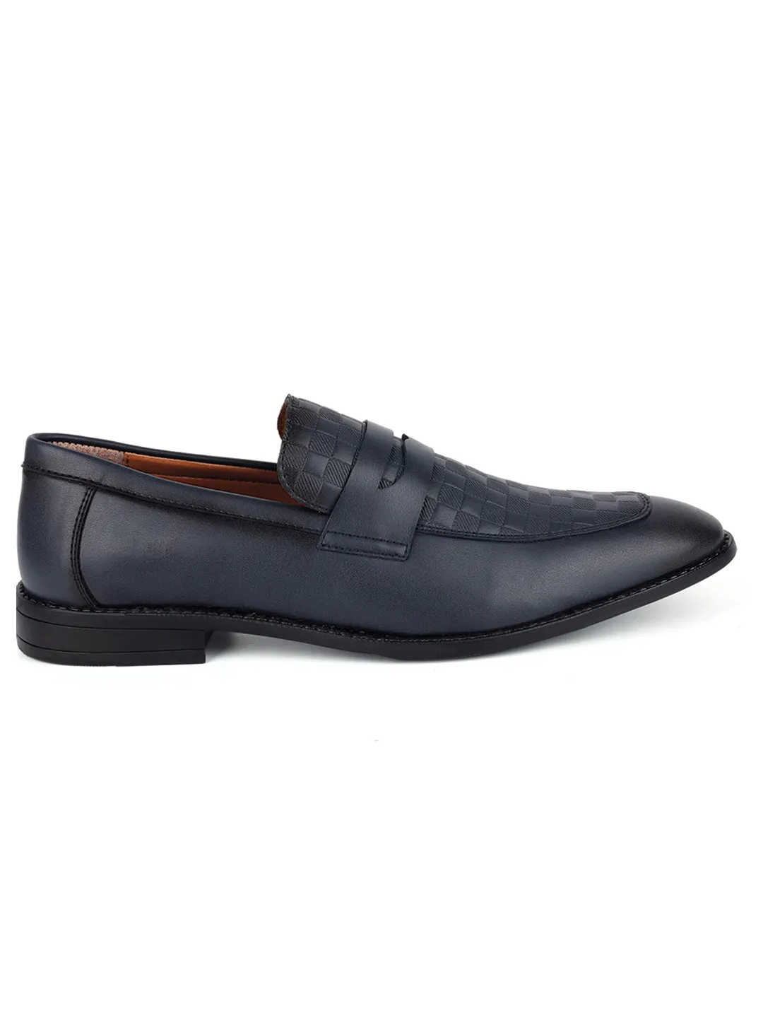 Federal Blue Handcrafted Moccasins Slipons