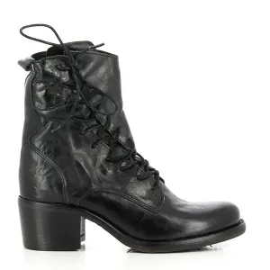Felmini B942 Black Lace-Up Boots