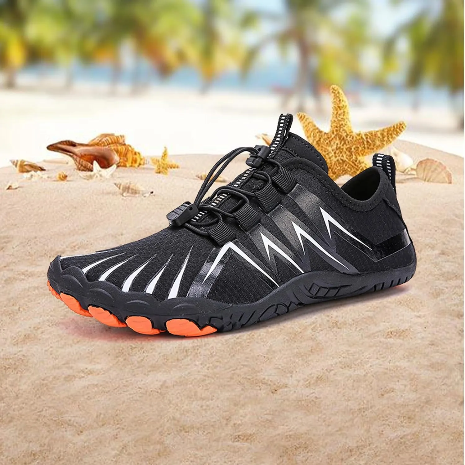 Hiking Barefoot Shoes for Women Men Non-Slip&Wide Toe Box Grounded Footwear,Breathable Waterproof Beach Walking Shoes,Lightweight Adjustable Trail Running Footwear Neuropathy Sneakers Comfort Wear