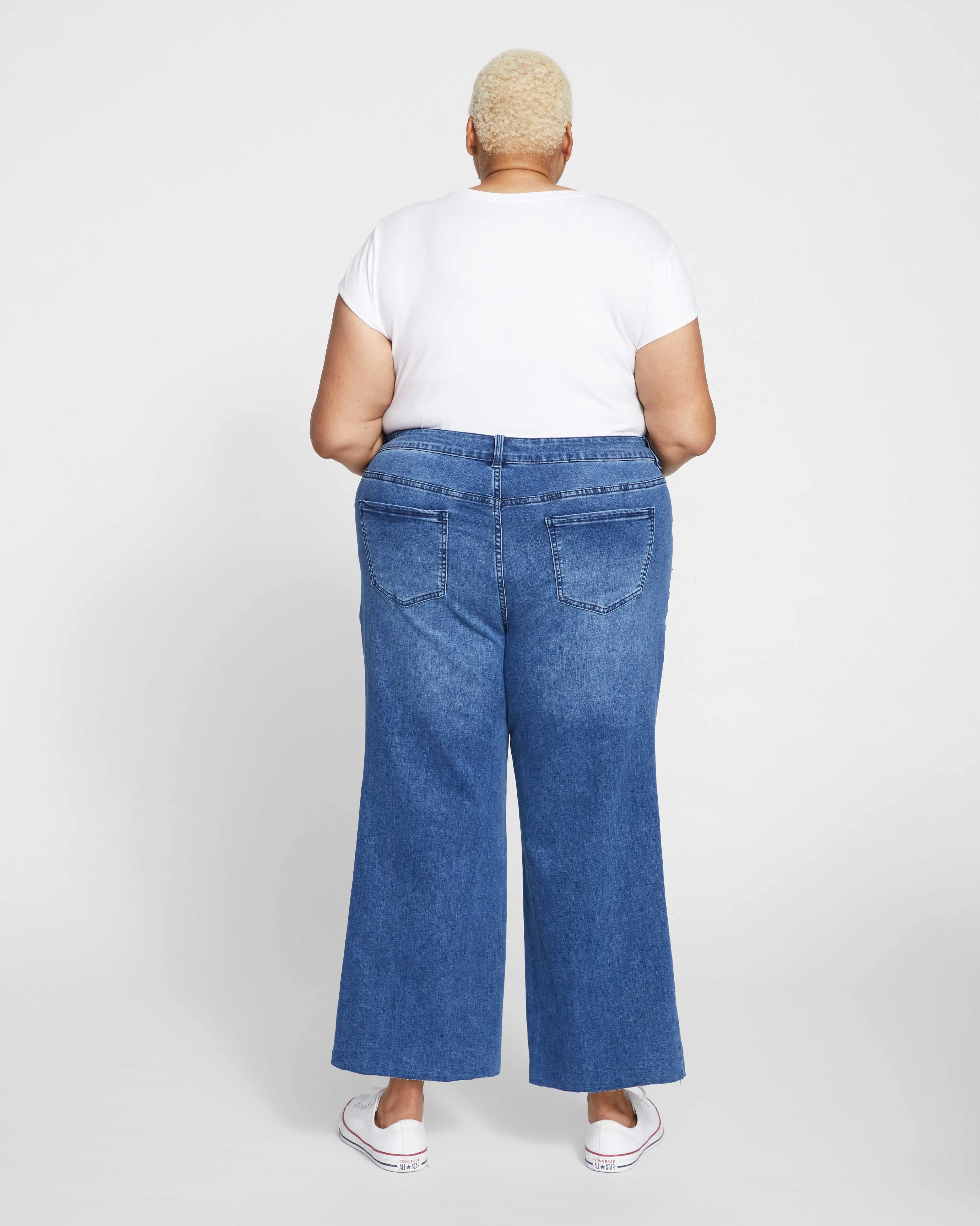 Jackie High Rise Cropped Jeans - True Blue