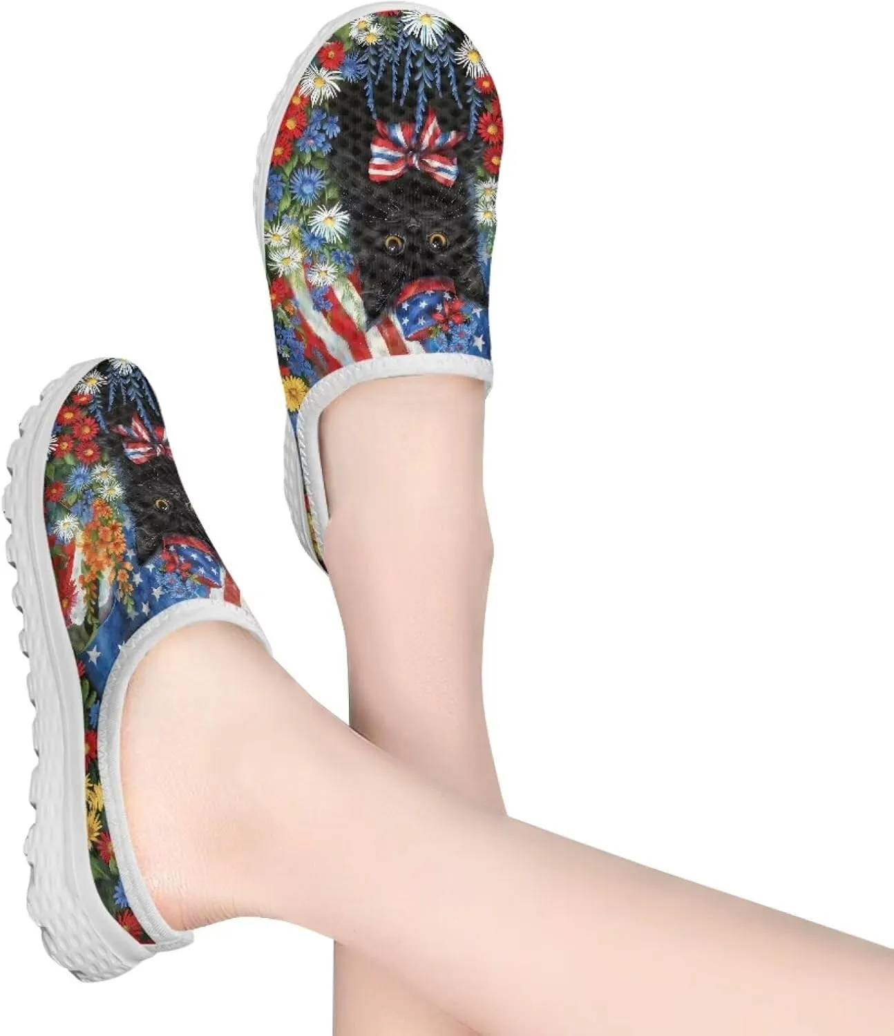 Jeiento Women Lightweight Slip On Mules Shoes Comfortable Anti Slip Loafers Open Back Breathable Slippers
