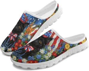 Jeiento Women Lightweight Slip On Mules Shoes Comfortable Anti Slip Loafers Open Back Breathable Slippers