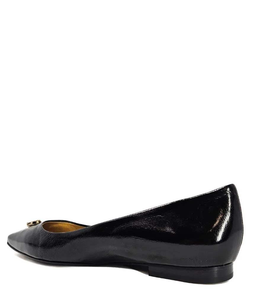 Maira Black Pointy Ballet With Jewel