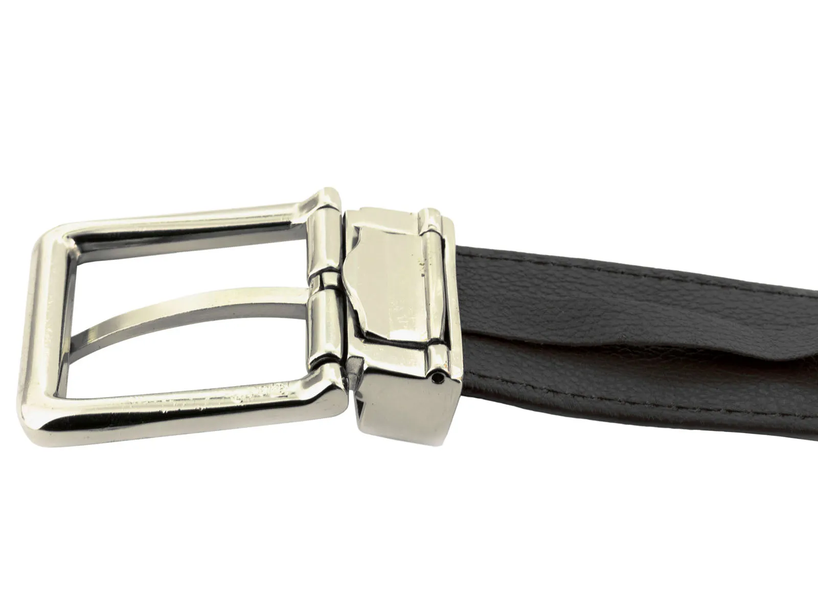 Men's Black Genuine Crocodile Skin Dress Belt Silver Buckle