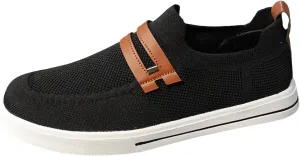 Men's Slip on Walking Shoes Comfy Knitted Memory Foam Ultra Lightweight Breathable Fashion Sneakers Non Slip Arch Support Cushioning Workout Tennis Shoes Wide Width