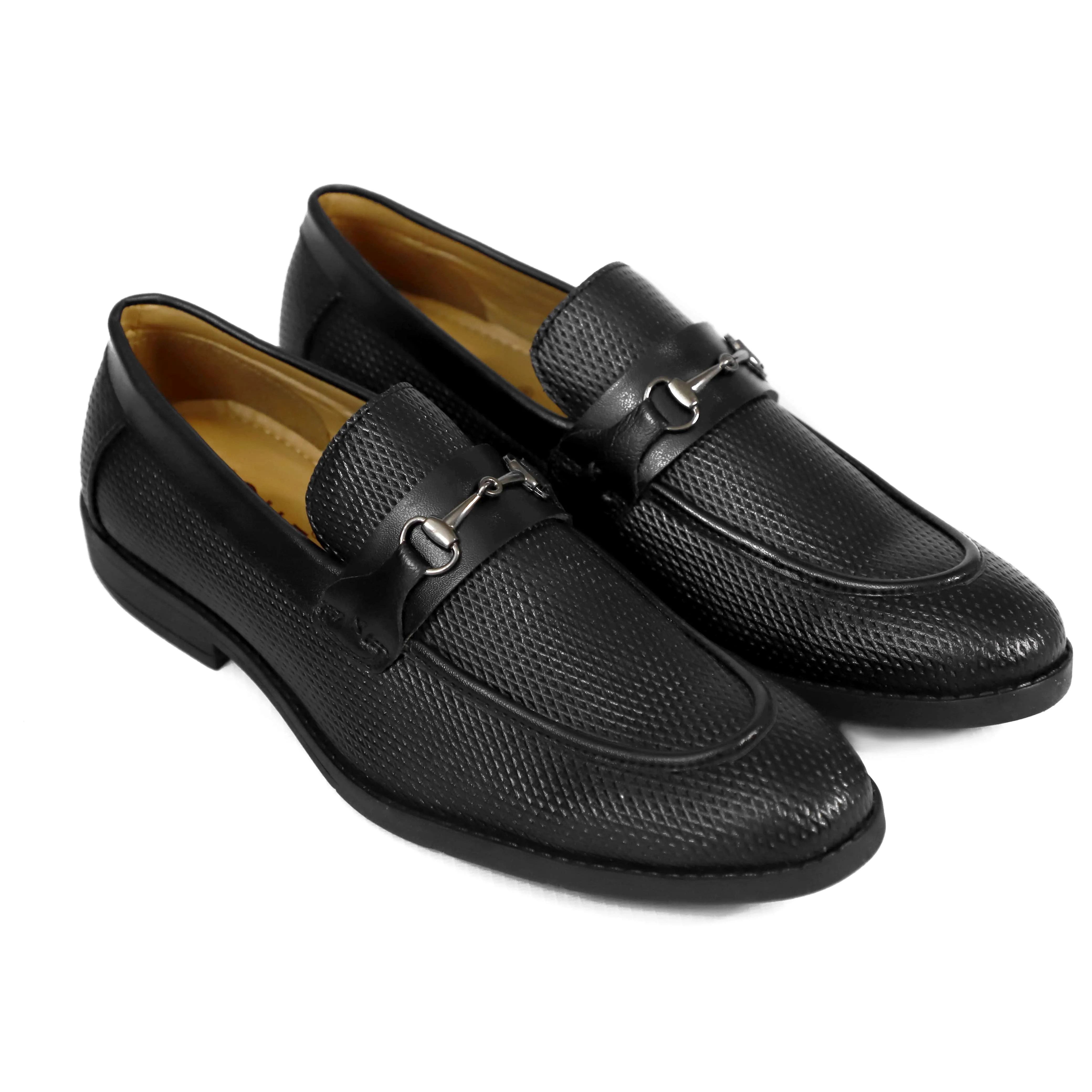 NICHE Black Braided Horsebit Loafers
