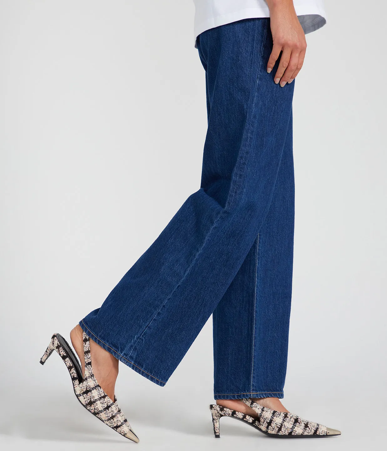 Nina Heels with Metal Toe Cap in Apricot Tweed