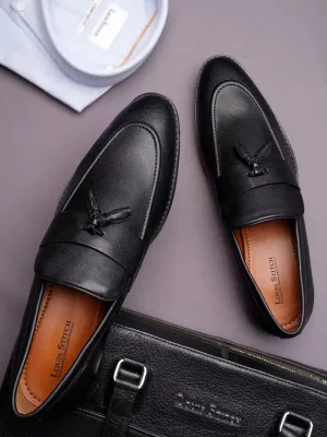 Obsidian Black Tassel Style Comfortable Moccasins