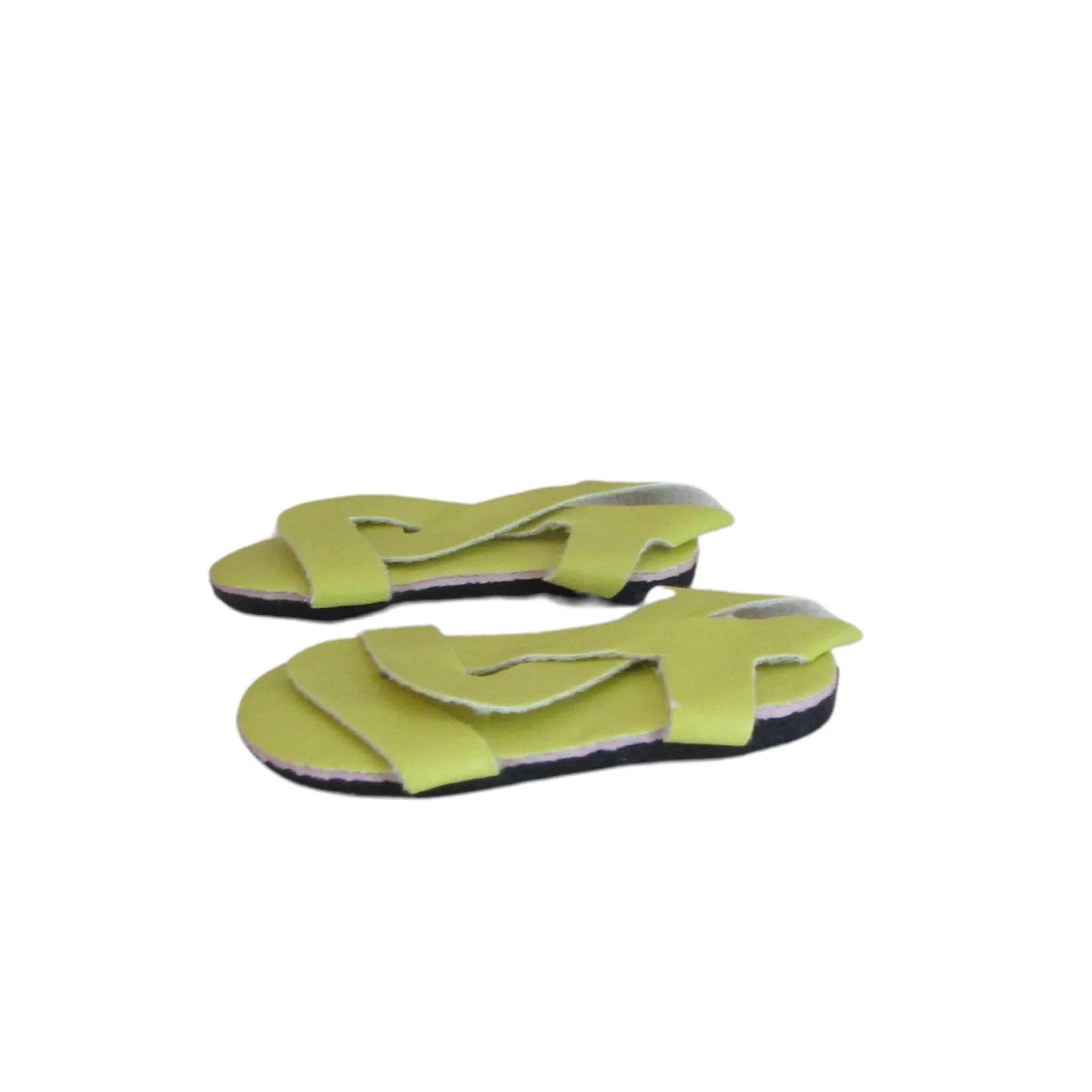 Pastel Yellow Criss Cross Sandals for 18-inch dolls