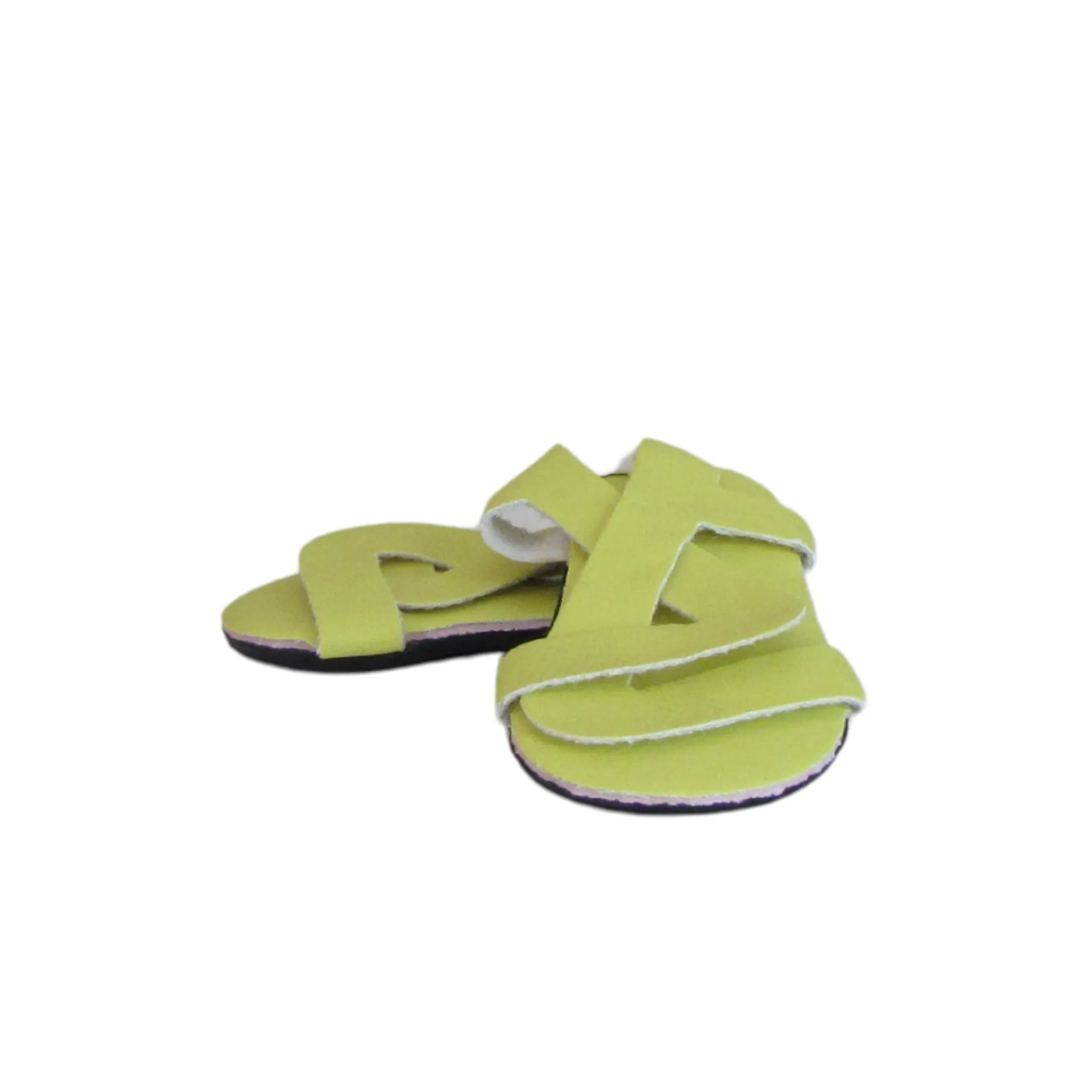 Pastel Yellow Criss Cross Sandals for 18-inch dolls