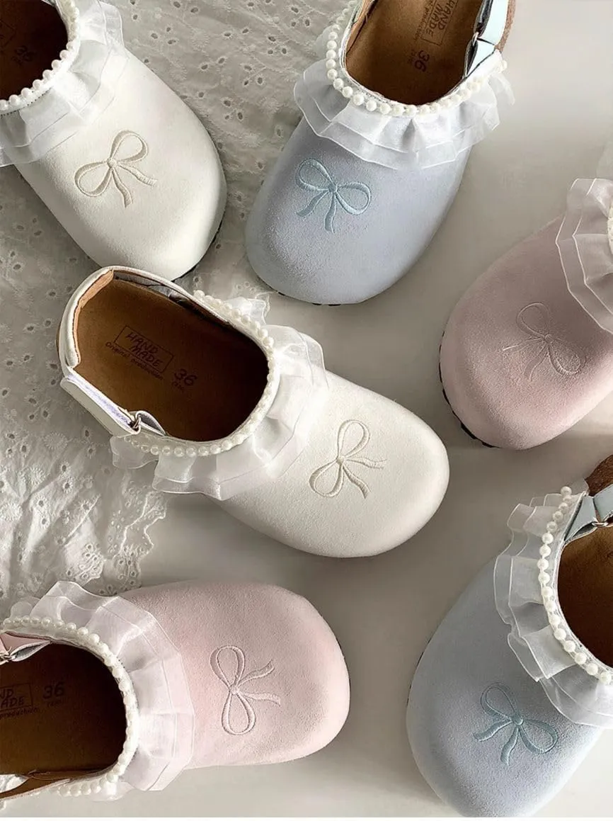 Potato Shoes with Back Strap Clogs Mules Ballet Flat Slip on Sandals Standing All Day Women Slippers Preppy Girls - Cute Causal Comfortable Walking Lightweight Running Trendy Tennis & Racquet Sport