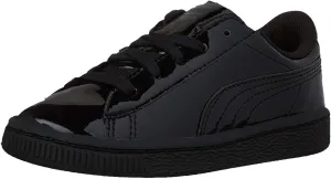 Puma Baby Basket Classic Sneaker, Black Black, 4 US Unisex Infant