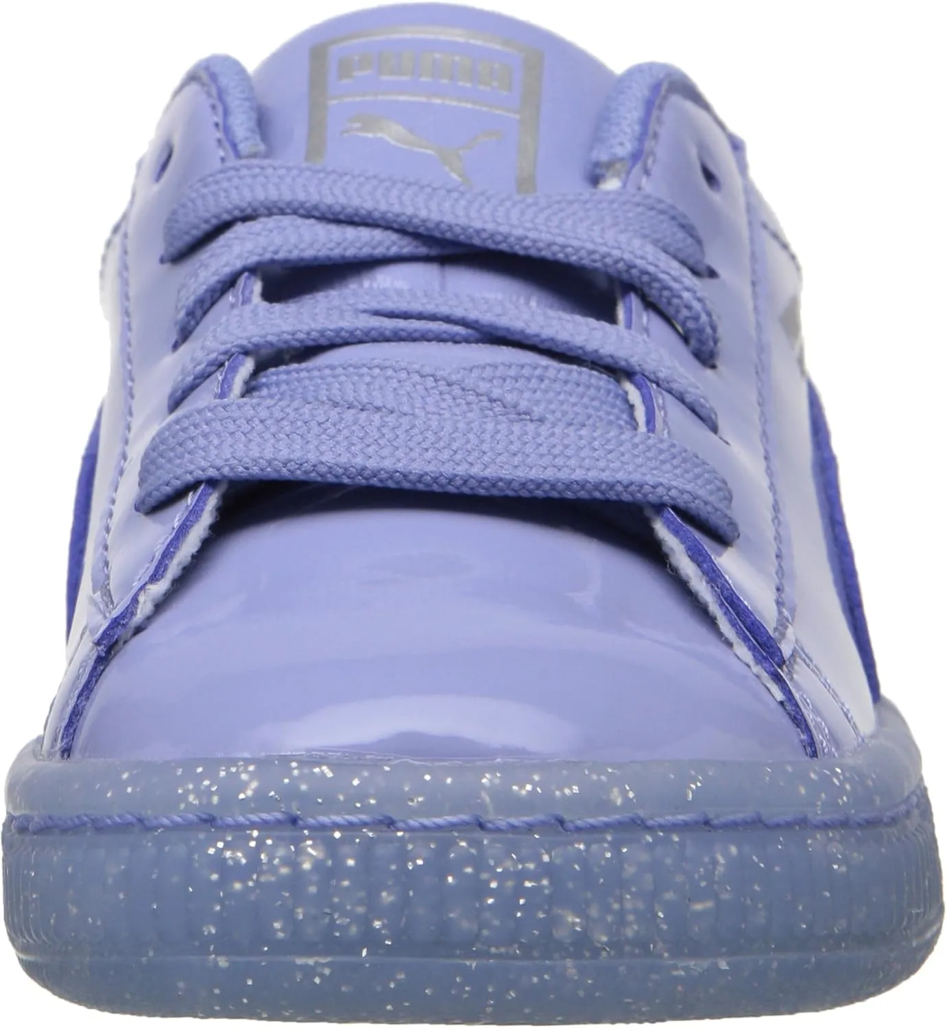 PUMA Unisex-Child Basket Patent Iced Glitz Sneaker