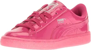 PUMA Unisex-Child Basket Patent Iced Glitz Sneaker