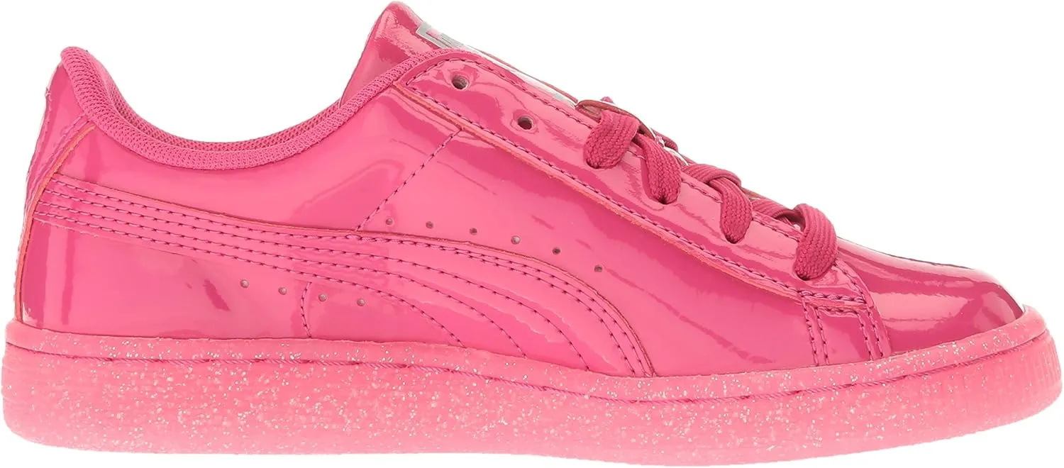 PUMA Unisex-Child Basket Patent Iced Glitz Sneaker
