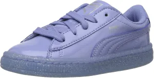 PUMA Unisex-Child Basket Patent Iced Glitz Sneaker