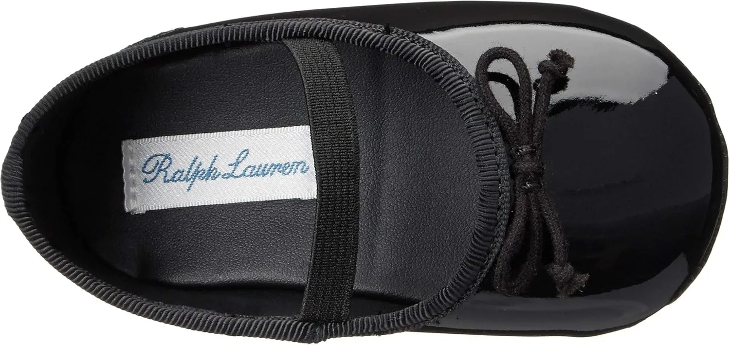 Ralph Lauren Layette Kids' Allie Black Patent Ballet Flat