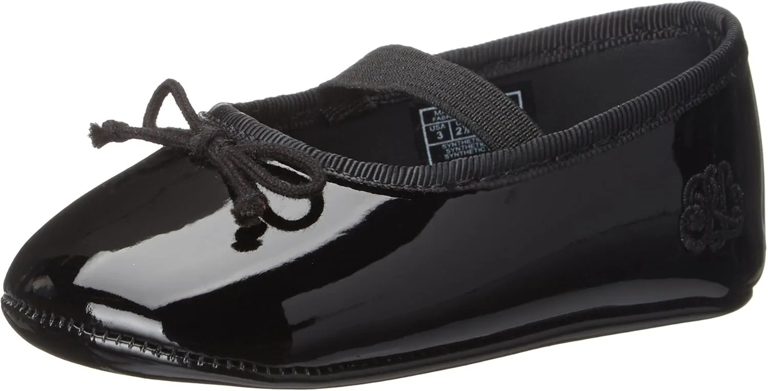 Ralph Lauren Layette Kids' Allie Black Patent Ballet Flat