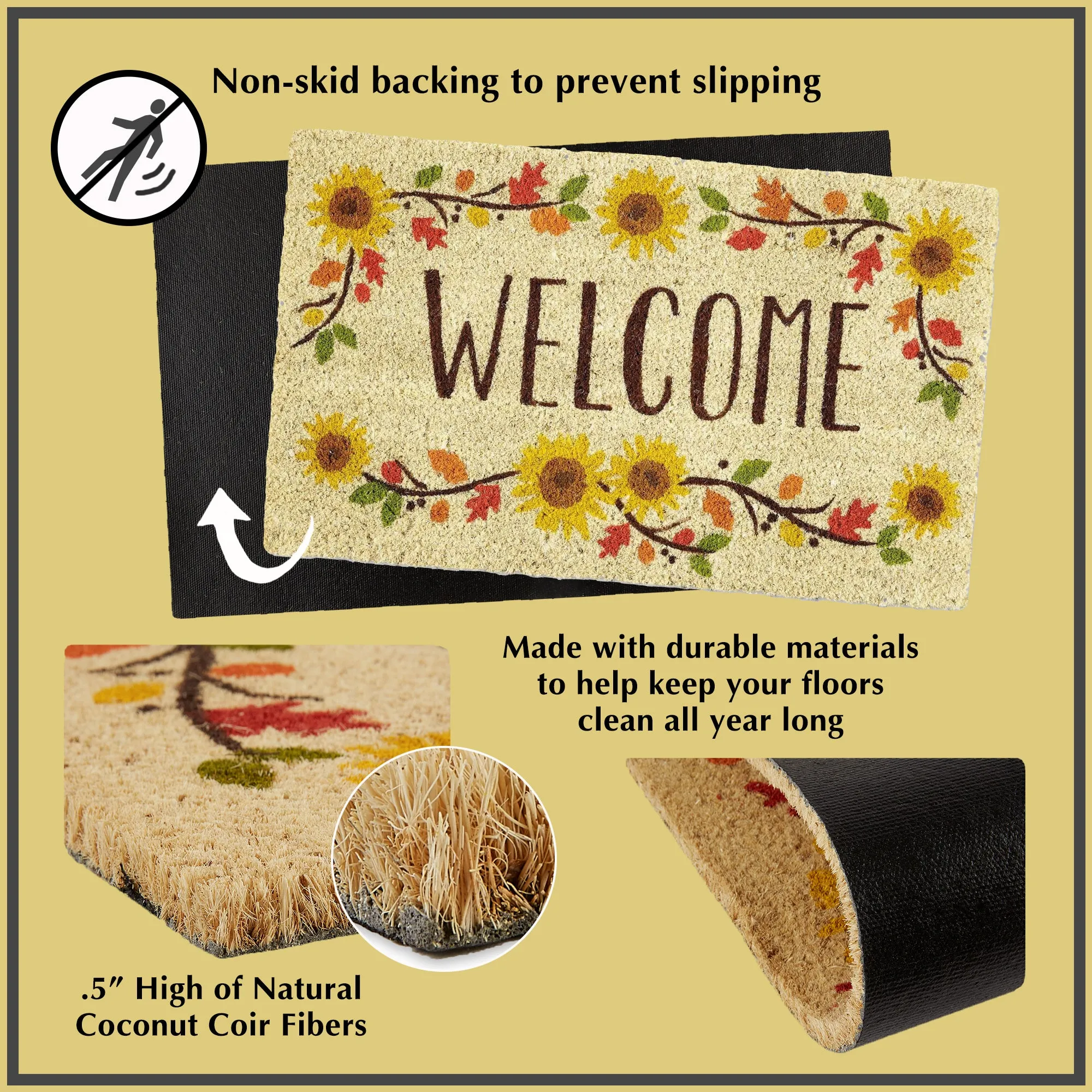 Red & White Buffalo Check  Doormat