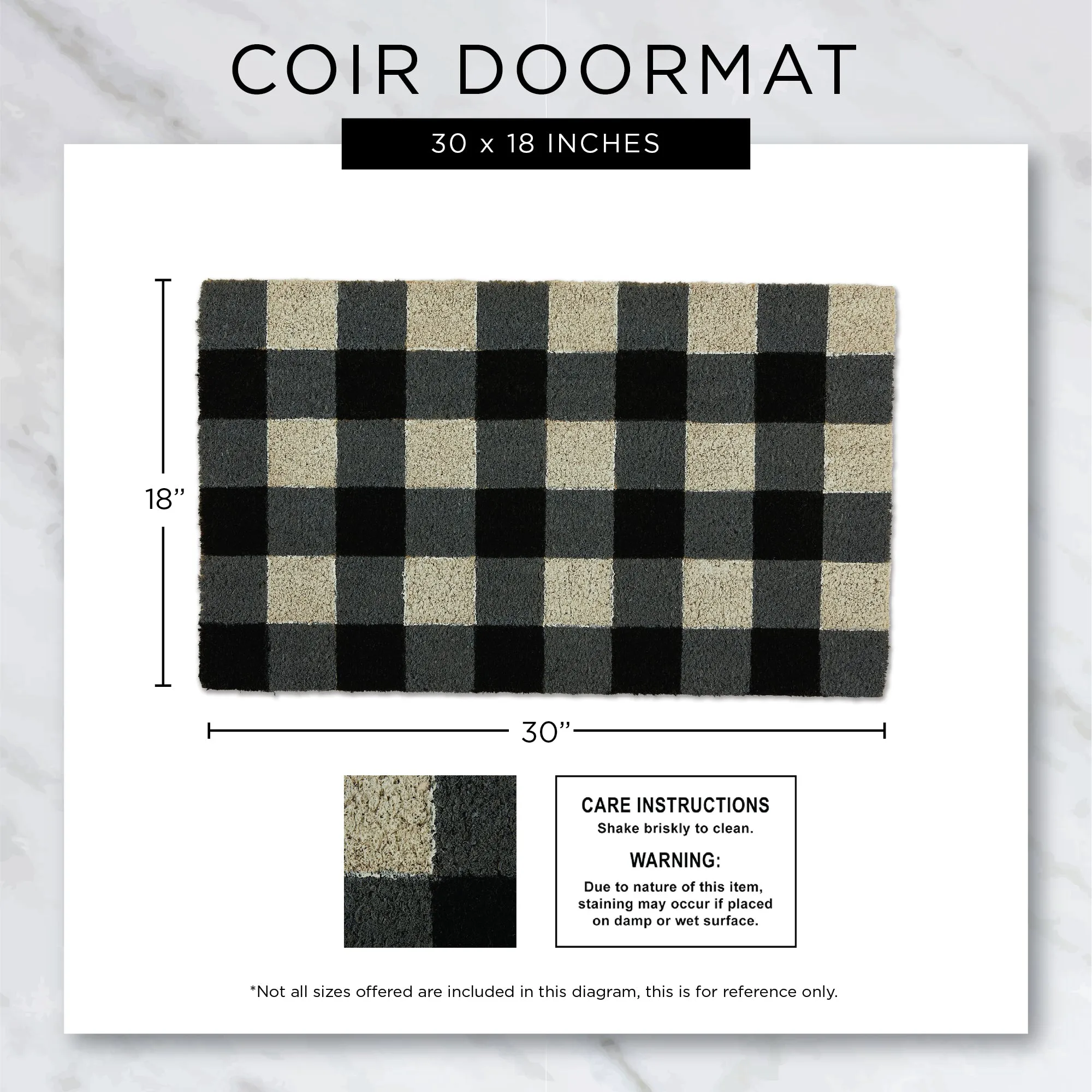 Red & White Buffalo Check  Doormat