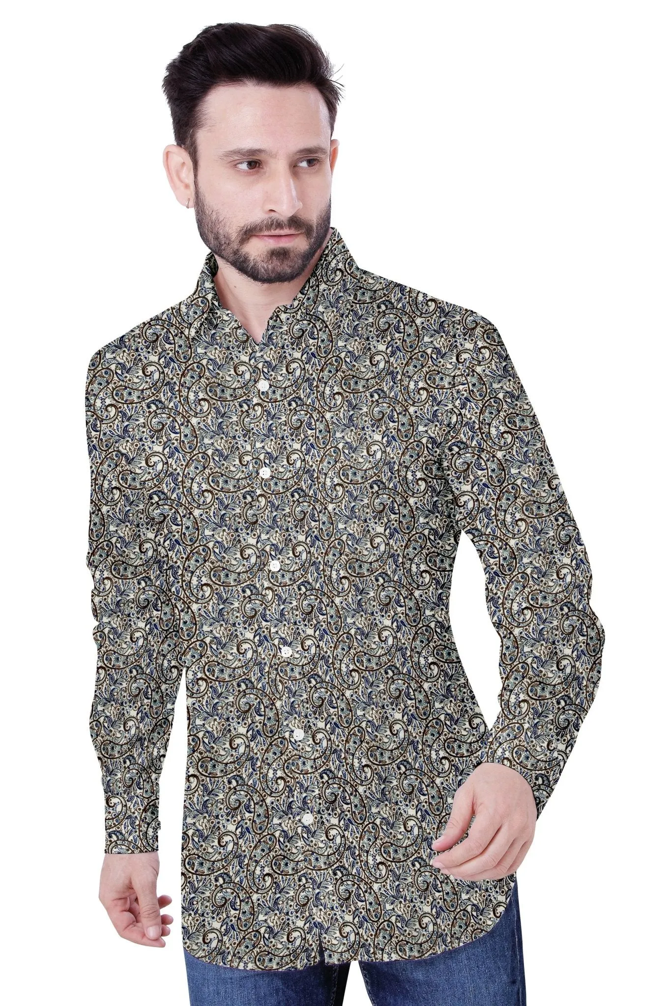 Regal Paisley Cotton Shirt