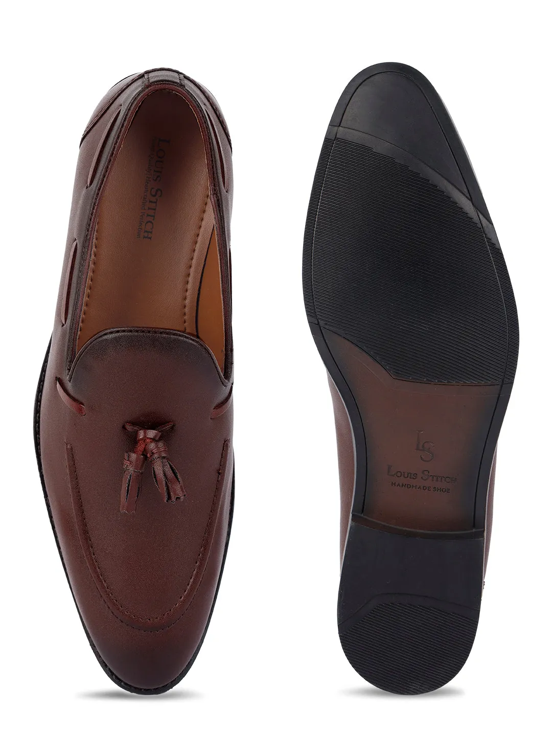 Rosewood Handcrafted Tassel Moccasins Slipons