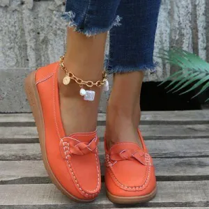 Slip On Weave Wedge Womens Heeled Loafers