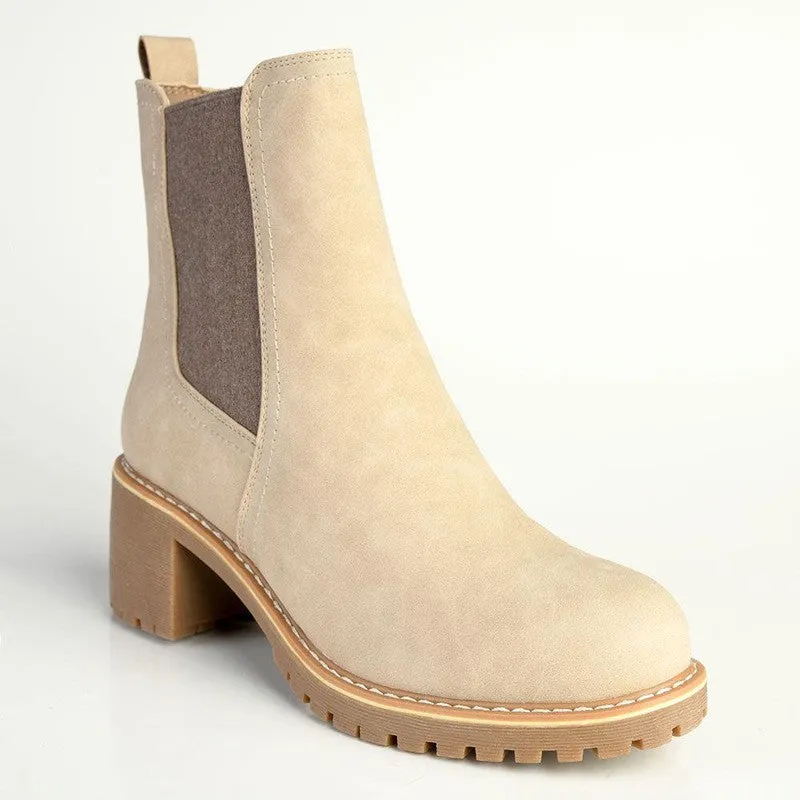 Soft Style by Hush Puppies Jimi Contrast Ankle Boot - Stone