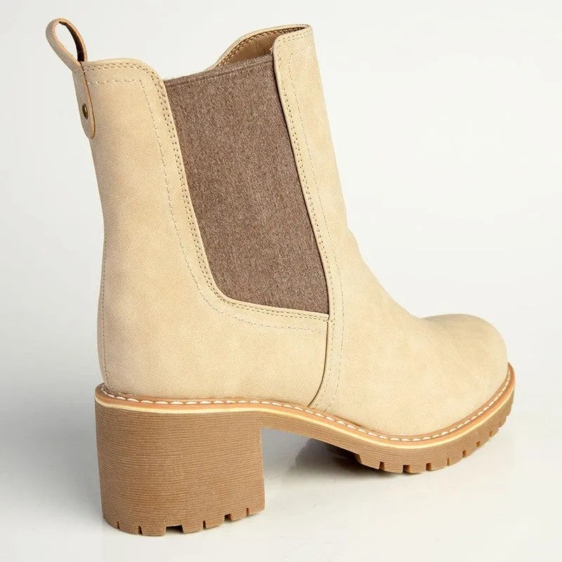 Soft Style by Hush Puppies Jimi Contrast Ankle Boot - Stone
